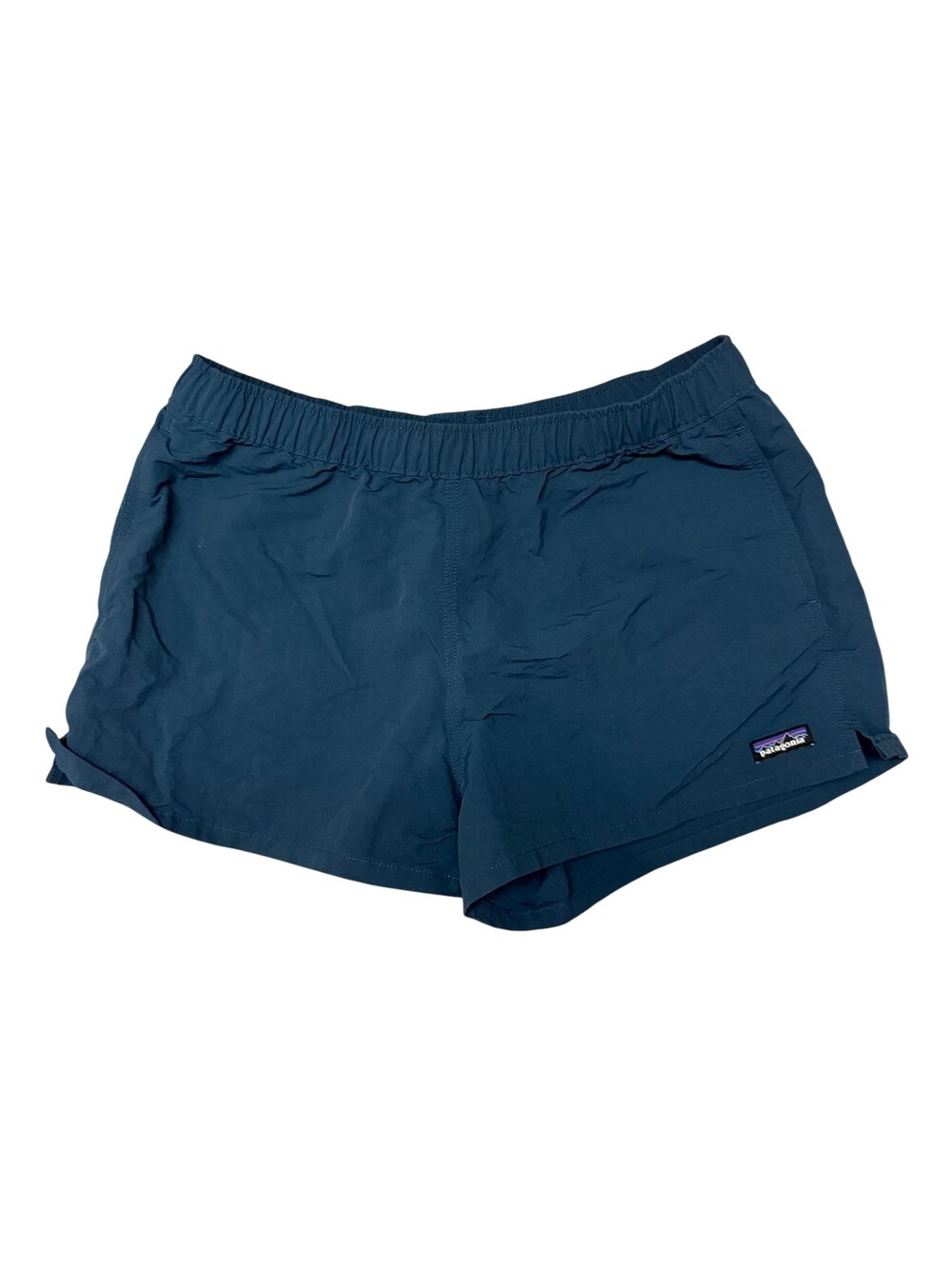 Patagonia Shorts Womens Large Blue Nylon Lined Elastic Waist Running Athletic